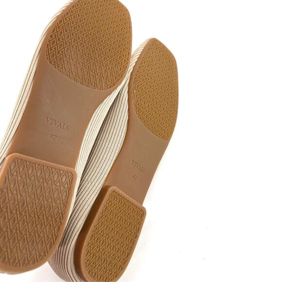 Vivaia Women's Almond Margot 2.0 Square-Toe V-Cut Flats Size 10.5 - Picture 7 of 10
